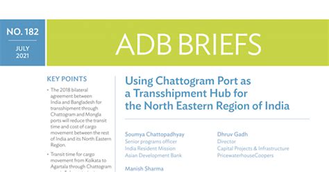 Using Chattogram Port as a Transshipment Hub for the North Eastern ...