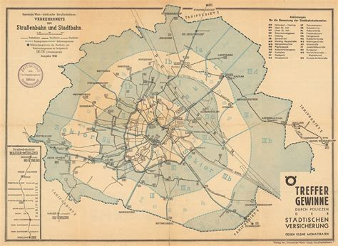 Transit Maps: Historical Map: Strassenbahn and Stadtbahn Map, Vienna ...