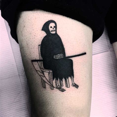 Awaiting grim reaper tattoo by Jen Wong - Tattoogrid.net