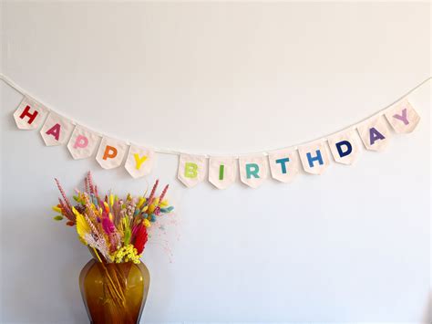 Happy Birthday Bunting Rainbow Birthday Banner Party Decor - Etsy UK | Happy birthday bunting ...