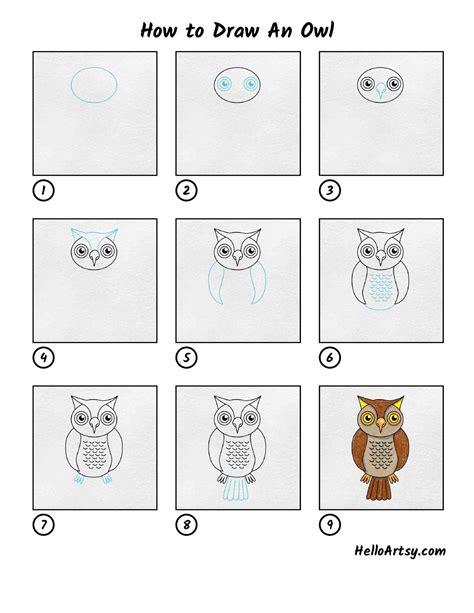 How to Draw An Owl - HelloArtsy