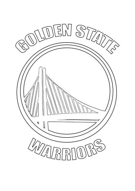 Logo Golden State Warriors pour impression et coloriage gratuits