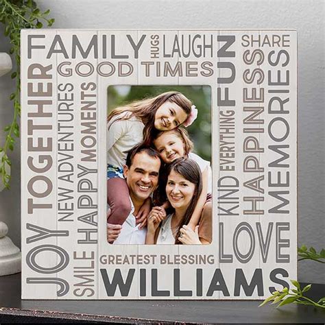 Family Word Art Personalized Vertical Box Picture Frame | Family word ...