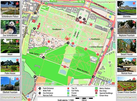 Vienna map - Schonbrunn Palace printable walking map of favourite ...