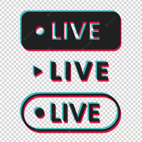 Premium PSD | Tiktok live set icon design transparant