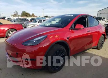 Tesla Model Y 2023 Red AUTOMATIC | 7SAYGAEE4PF706041 | Bidinfo APP