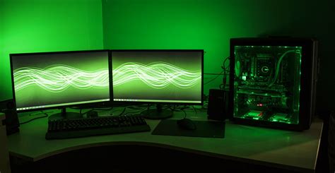 Green Gaming Setup Aesthetic ~ Roomforgaming Setups Battlestations ...