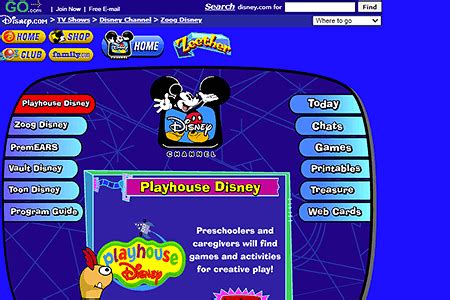 Disney Channel in 1999 - Web Design Museum