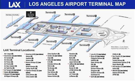 Los Angeles International Airport Terminal, Map, Parking Guide