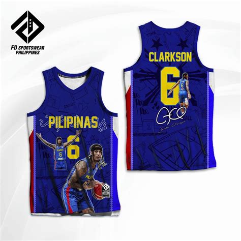 GILAS PILIPINAS JORDAN CLARKSON FD CONCEPT FULL SUBLIMATED JERSEY ...