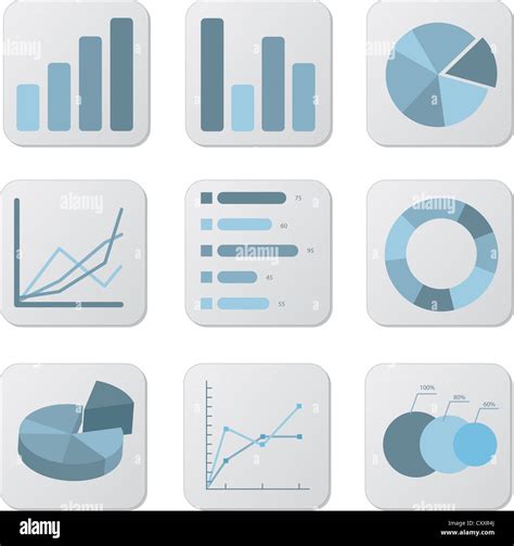 Set of Graph Icons for Business Stock Photo - Alamy