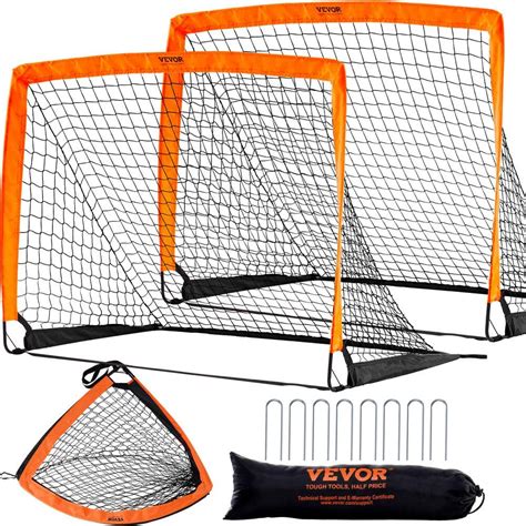 VEVOR Portable Soccer Goal 4 x 3 ft. Kids Backyard Soccer Net Foldable ...