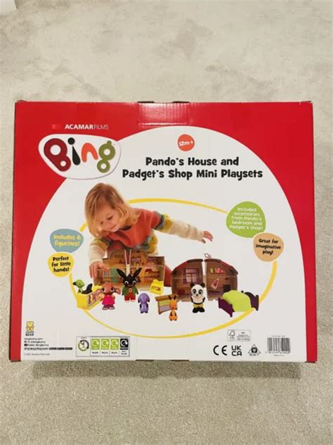 BING PANDO'S HOUSE and Padget's Shop Mini-Spielsets & 6 Figuren Neu Kinder Weihnachten Spielzeug ...