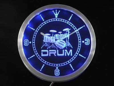 nc0406-b Band Room Drum Rock n Roll Music Neon Sign LED Wall Clock | Led wall clock, Neon signs ...