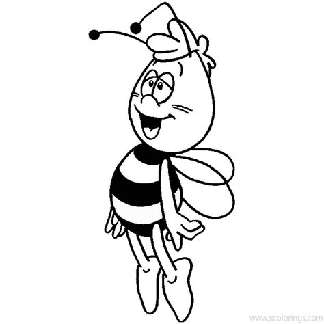 Maya The Bee Willy Coloring Page - clowncoloringpages