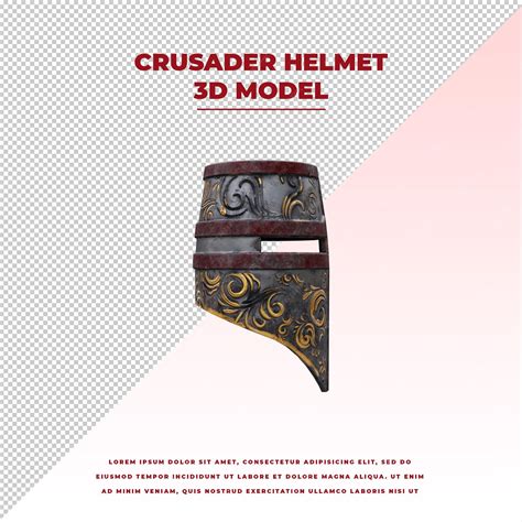 Premium PSD | Medieval knight crusader helmet