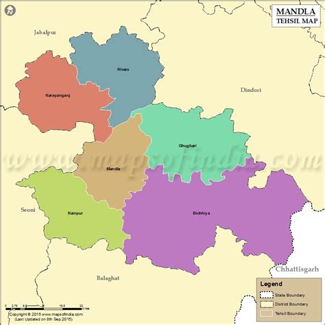 Mandla Tehsil Map, Mandla Tehsil List