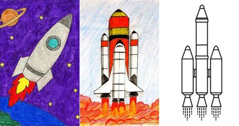 20 Easy Rocket Drawing Ideas - How to Draw a Rocket