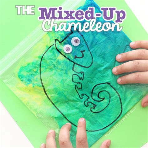 The Mixed-Up Chameleon Paint Mixing Activity – Munchkins and Moms