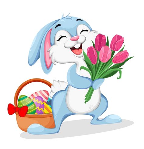 Premium Vector | Funny easter bunny cartoon character.