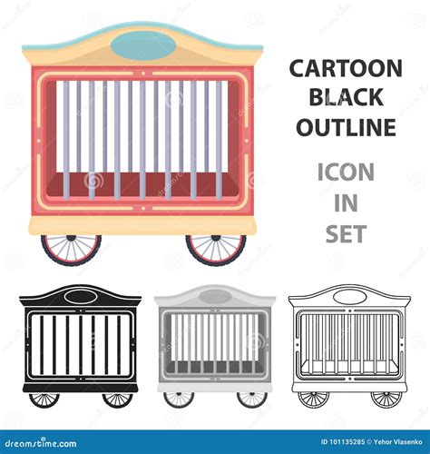 Circus wagon icon stock vector. Illustration of classic - 101135285