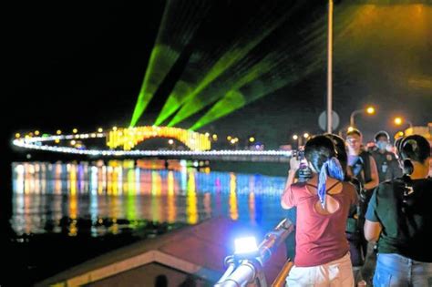 San Juanico Bridge light show returns after 'electrical breakdown ...