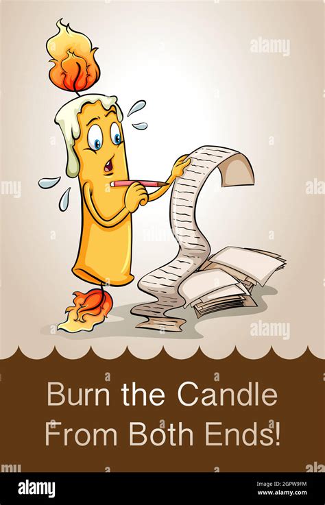 Burn candle at both ends Stock Vector Images - Alamy