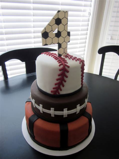 Sports theme birthday cake | Siah's Birthday Ideas | Pinterest | Sports Theme Birthday, Sport ...