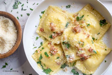 Ravioli Carbonara - Authentic Italian Recipe