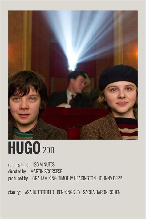 hugo (2011) -edwena | Film posters minimalist, Indie movie posters, Movie posters minimalist