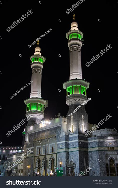 Mecca Holy Mosque Night View Masjid Stock Photo 1205065813 | Shutterstock