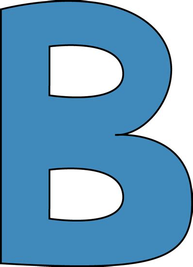 Blue Alphabet Letter B Clip Art - Blue Alphabet Letter B Image