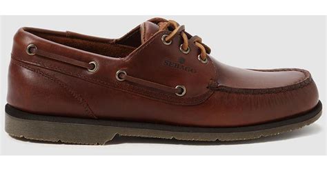 Sebago Light Brown Leather Deck Shoes for Men - Lyst