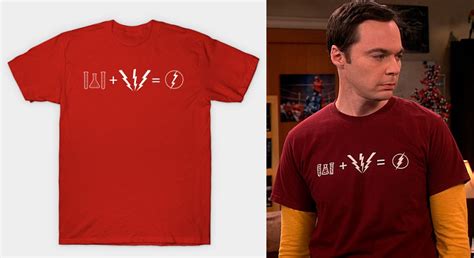 All Shirts Worn by Sheldon Cooper in The Big Bang Theory: Sheldon Coopers 'Flash Equation' Shirt