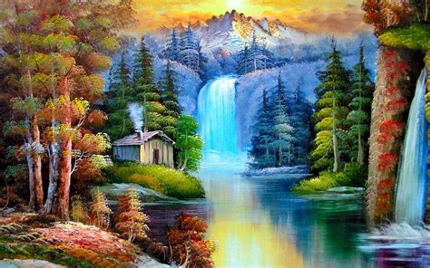 Download Colorful Nature Painting wallpaper | Beautiful paintings of nature, Nature paintings ...