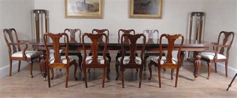 Mahogany Dining Set - Victorian Table and Queen Anne Chairs Set 10