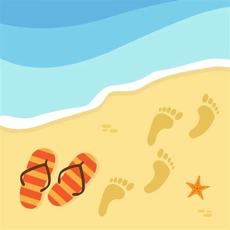 Footprints In The Sand Clipart