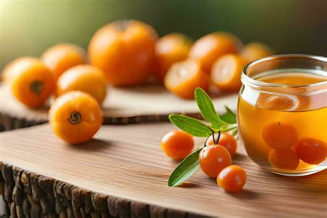 sea buckthorn juice benefits. AI-Generated 32964260 Stock Photo at Vecteezy