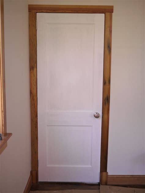 hear pine door trim bathroom | the door is antique solid woo… | Flickr