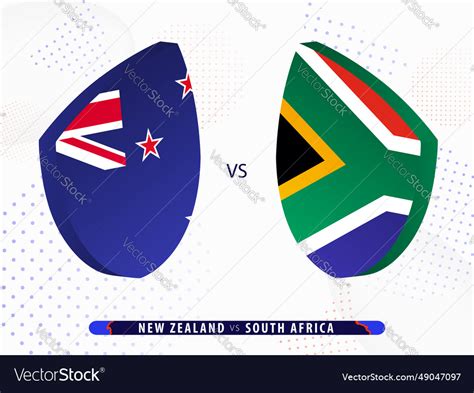 New zealand vs south africa final rugby match Vector Image