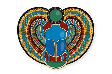 3 ancient Egyptian scarab beetle coloring pages, at PrintColorFun.com