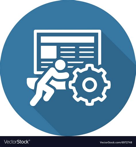 Technical Support Icon Flat Design Royalty Free Vector Image