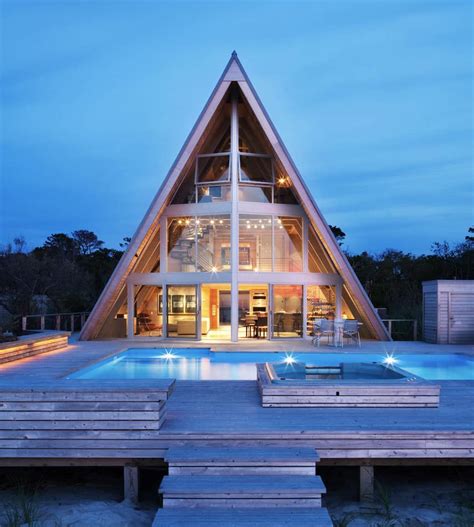 Beachfront A-Frame House With Wide Open Interior | Modern House Designs