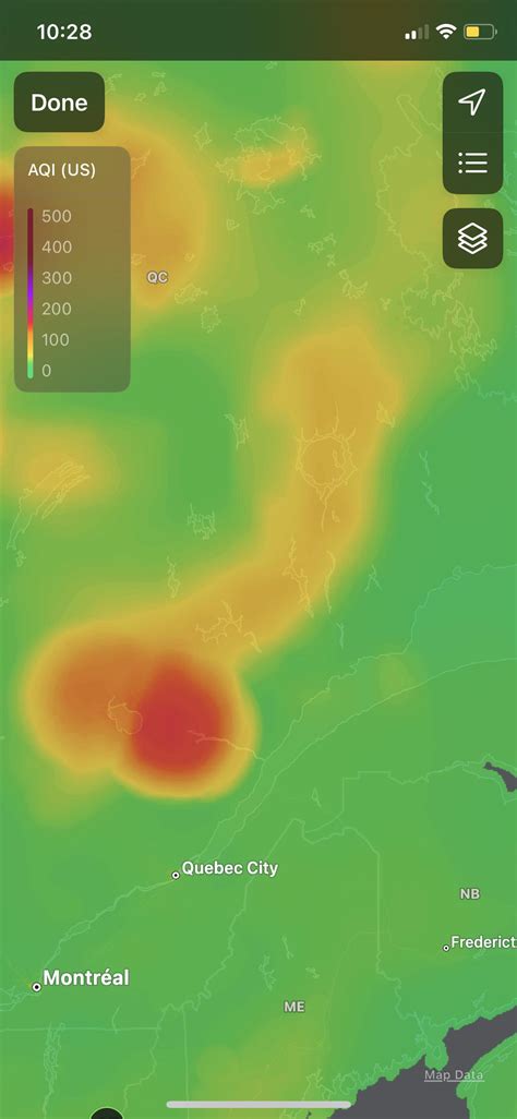Air Quality Map Feelin Frisky : r/funny