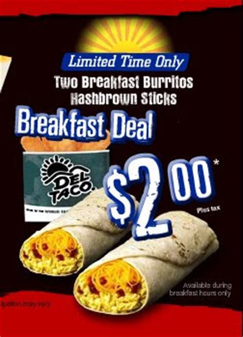 Del Taco Breakfast Deal | Orange County Mexican Restaurants