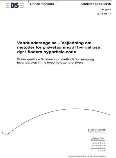 DS/EN 16772:2016 - Water quality û Guidance on methods for sampling invertebrates in the ...