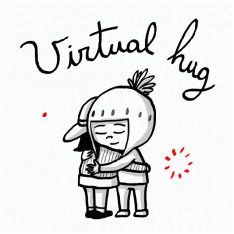 Virtual Friend Hug Cartoon GIF | GIFDB.com