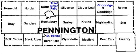 Pennington County Townships