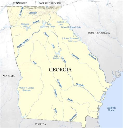 Map Of Georgia Waterways