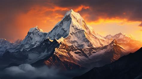 Premium AI Image | Himalayan Magic Sunrise Over Flowing Sea of Clouds